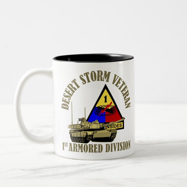 1st Armored Division [1st AD] Two-Tone Coffee Mug (Left)