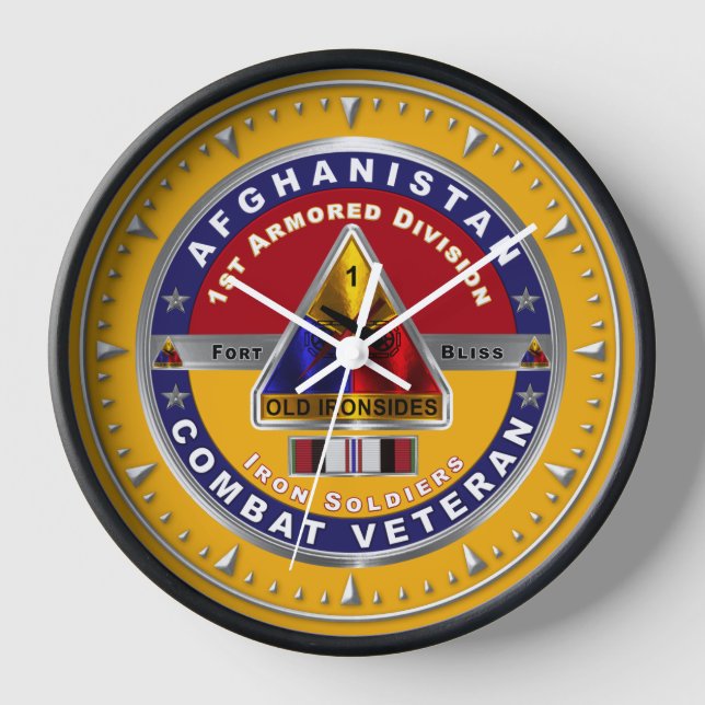 1st Armored Division Afghanistan Veteran  Clock (Front)