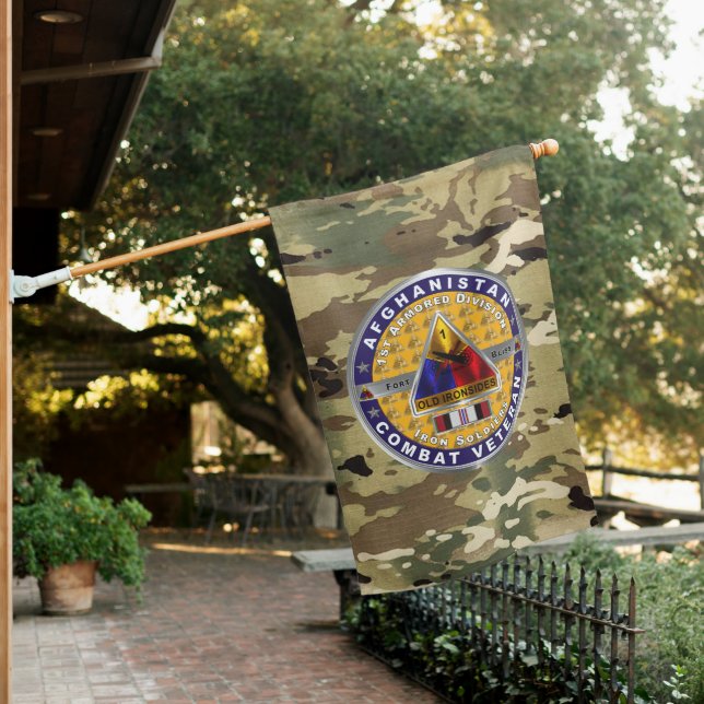 1st Armored Division Afghanistan Veteran House Flag (In SItu)