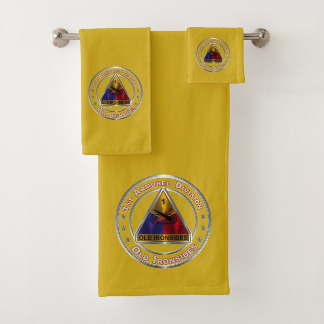 1st Armored Division  Bath Towel Set (Insitu)