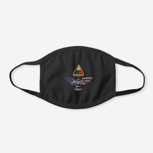 1st Armored Division Black Cotton Face Mask