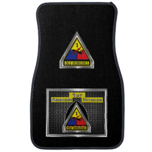 1st Armored Division Car Floor Mat