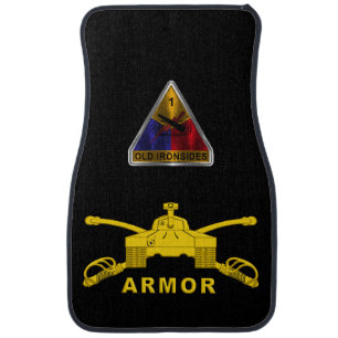 1st Armored Division Car Floor Mat