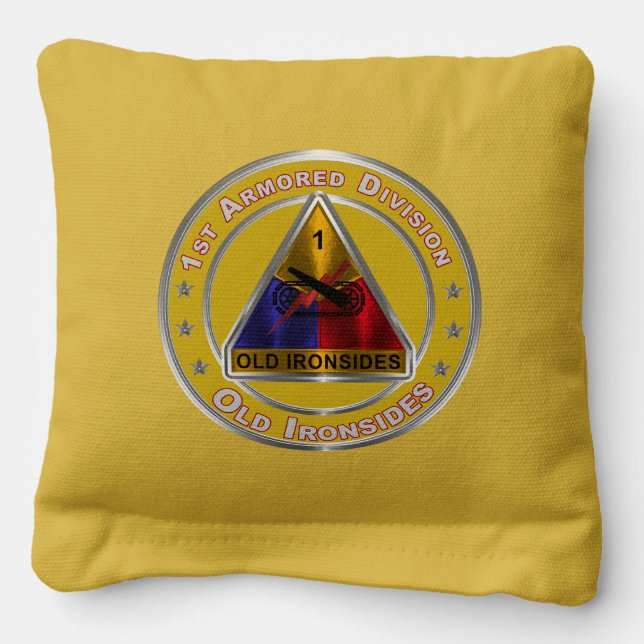 1st Armored Division Cornhole Bags (Front)