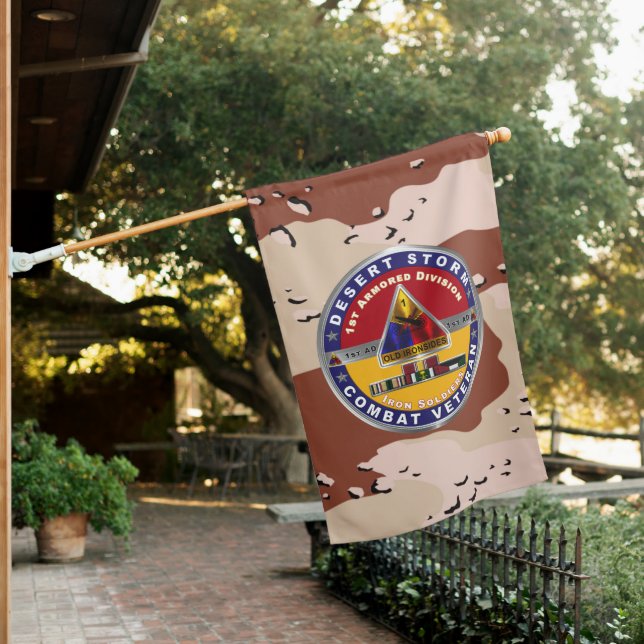 1st Armored Division Desert Storm Veteran House Flag (In SItu)