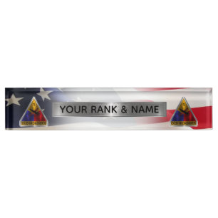 1st Armored Division  Desk Name Plate