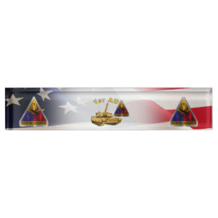 1st Armored Division  Desk Name Plate