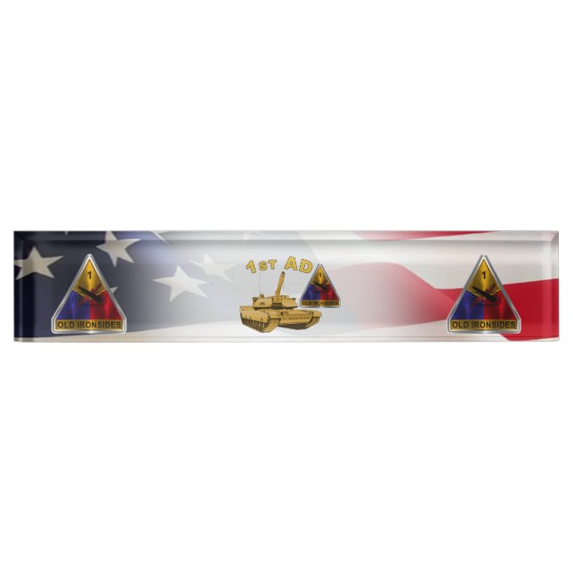 1st Armored Division  Desk Name Plate (Front)