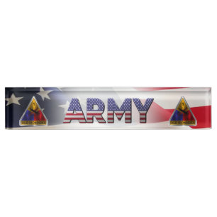 1st Armored Division  Desk Name Plate