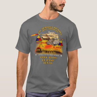 1st Armored Division Ft Bliss TX M1 M2 w Fire X T-Shirt