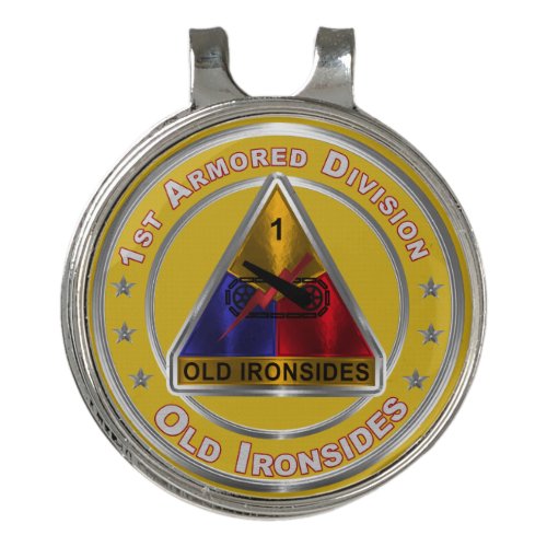 1st Armored Division  Golf Hat Clip
