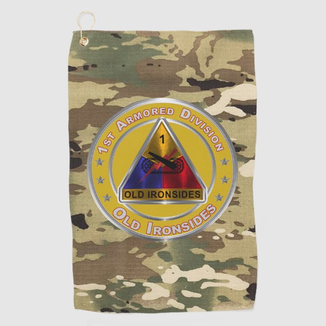 1st Armored Division Golf Towel (Front)