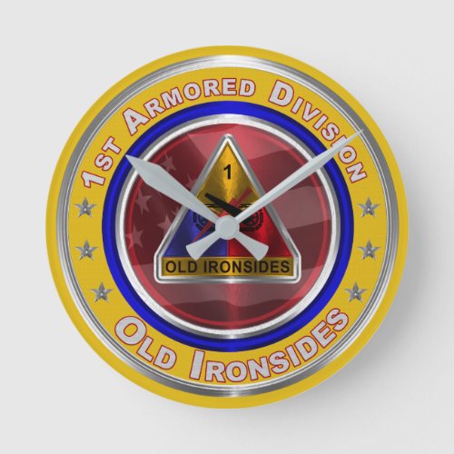 1st Armored Division Keepsake Round Clock