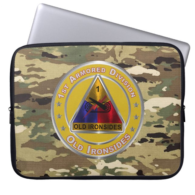 1st Armored Division Laptop Sleeve (Front)