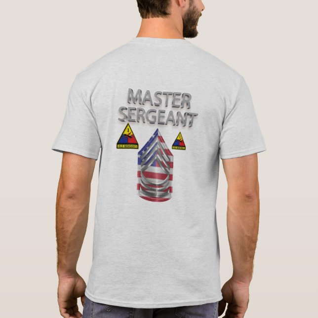 1st Armored Division Master Sergeant T-Shirt (Back)
