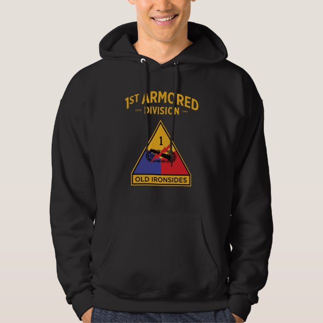 1st Armored Division "Old Ironsides" Badge Hoodie (Front)
