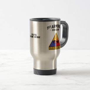 1st Armored Division "Old Ironsides" Badge Travel Mug
