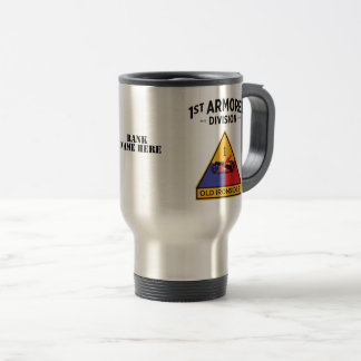 1st Armored Division "Old Ironsides" Badge Travel Mug