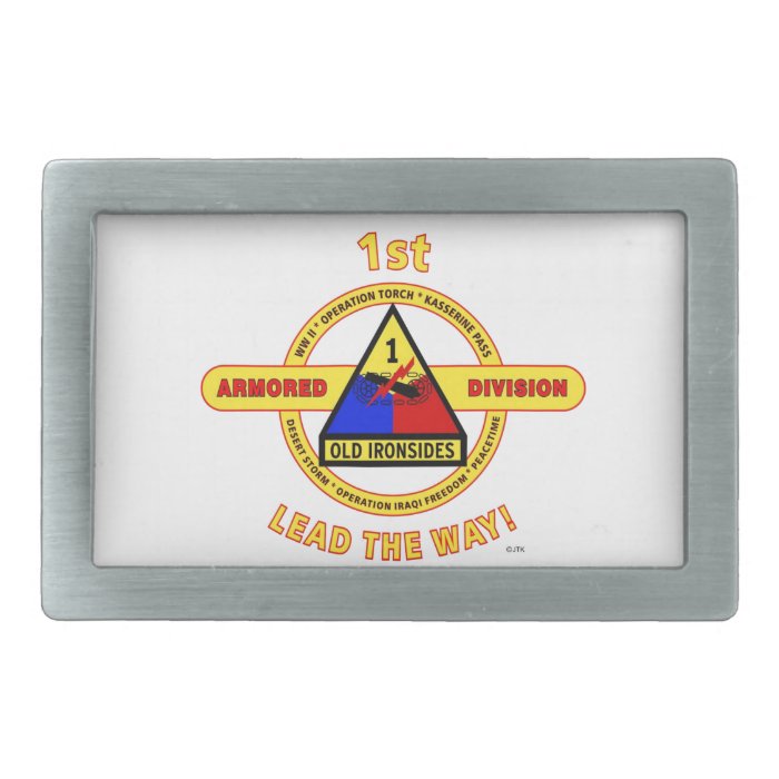 1ST ARMORED DIVISION "OLD IRONSIDES" BELT BUCKLES