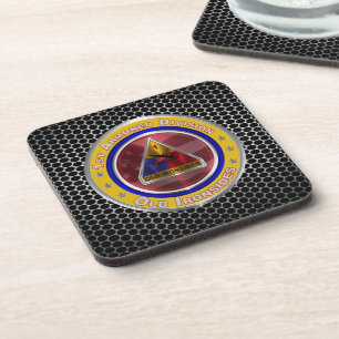 1st Armored Division Old Ironsides Beverage Coaster