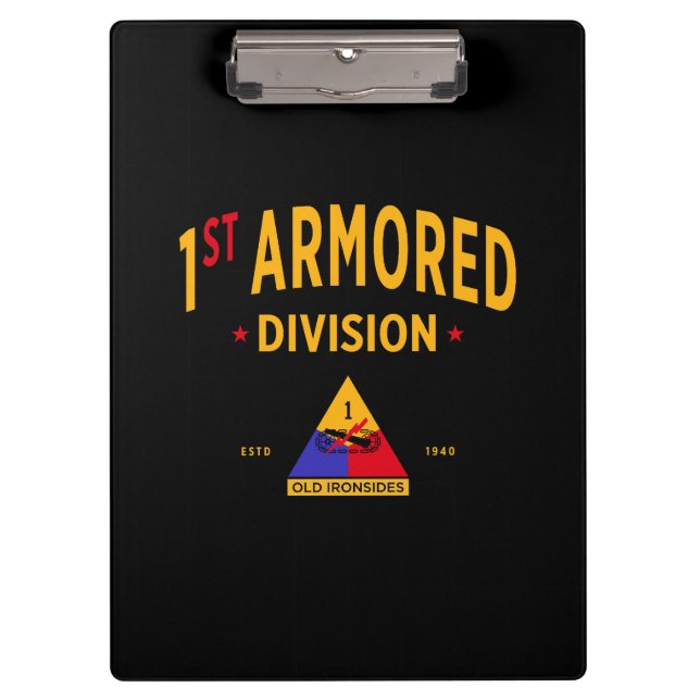 1st Armored Division "Old Ironsides" Clipboard (Front)