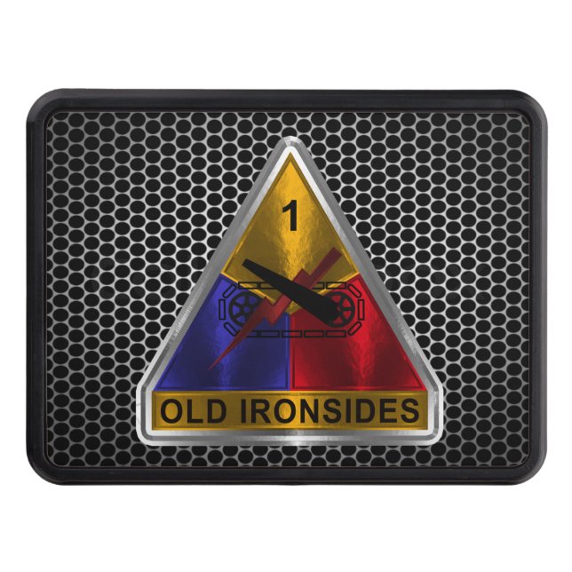 1st Armored Division “Old Ironsides” Custom Patch  Hitch Cover (Front)