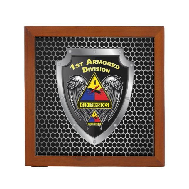 1st Armored Division “Old Ironsides” Desk Organizer (Front)