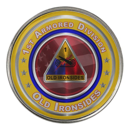 1st Armored Division Old Ironsides Golf Ball Marker