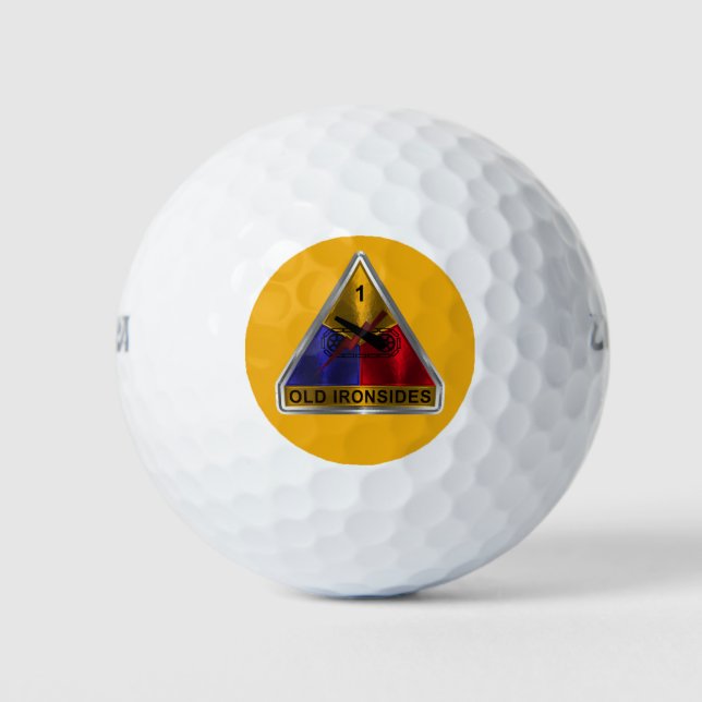 1st Armored Division “Old Ironsides”   Golf Balls (Front)