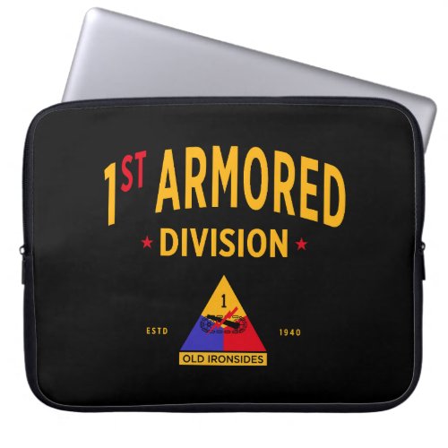 1st Armored Division Old Ironsides Laptop Sleeve