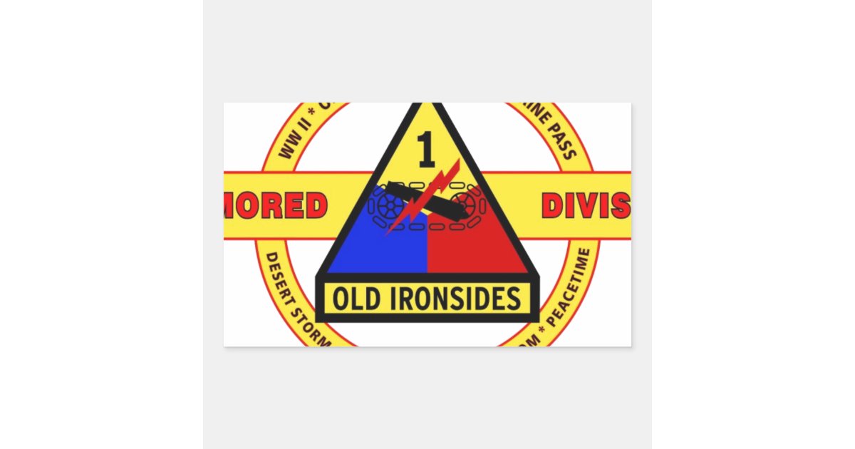 1st Armored Division (Old Ironsides) Clear Decal