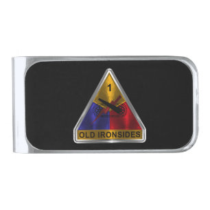 1st Armored Division “Old Ironsides”  Silver Finish Money Clip