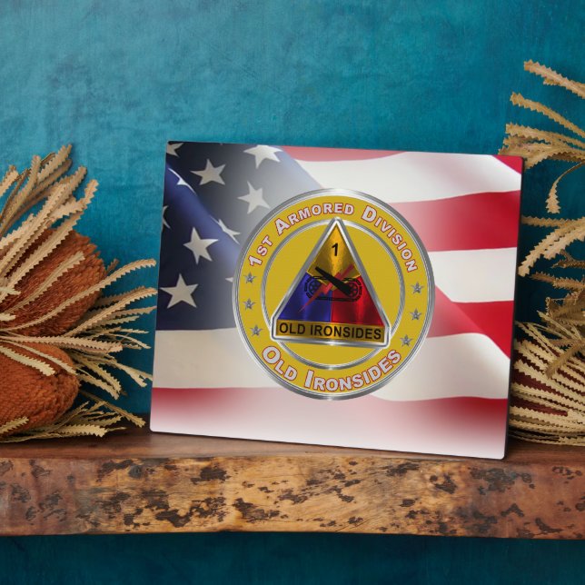 1st Armored Division  Plaque (Side)