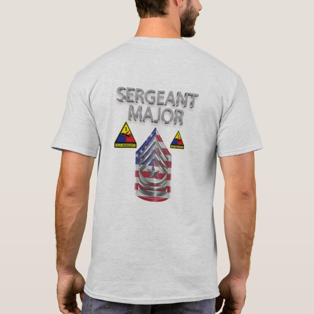 1st Armored Division Sergeant Major T-Shirt (Back)