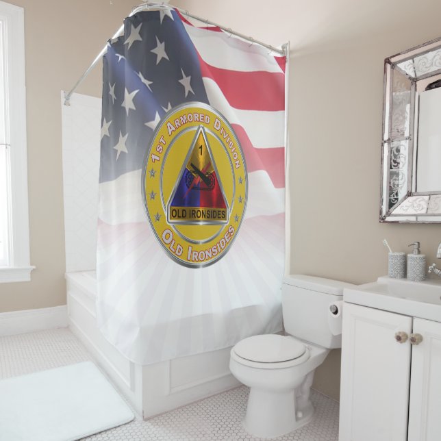 1st Armored Division  Shower Curtain (In Situ)