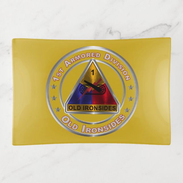 1st Armored Division  Trinket Tray (Front)