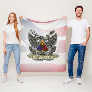 1st Armored Division Veteran Fleece Blanket