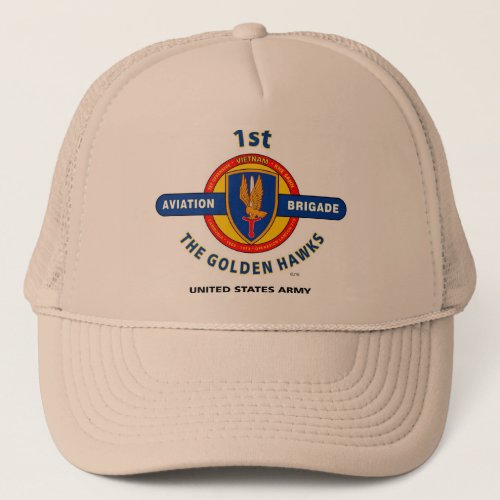 1st Aviation Brigade Golden Hawks Vietnam Cap