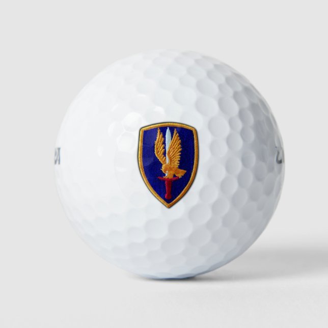 1st Aviation Brigade Golden Hawks vietnam nam war Golf Balls (Front)