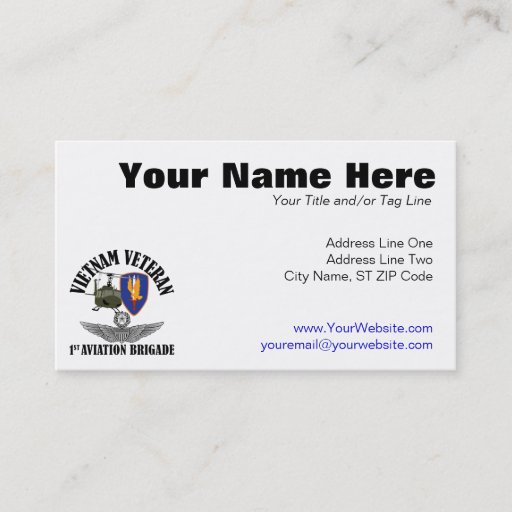 Customizable 1st Avn Bde Master Aviator Business Card