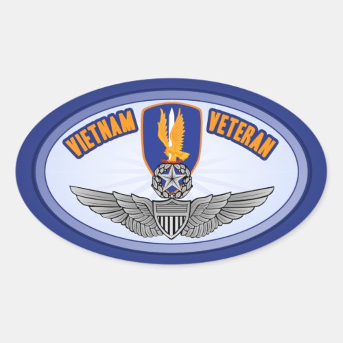 1st Avn Bde Master Aviator Oval Sticker