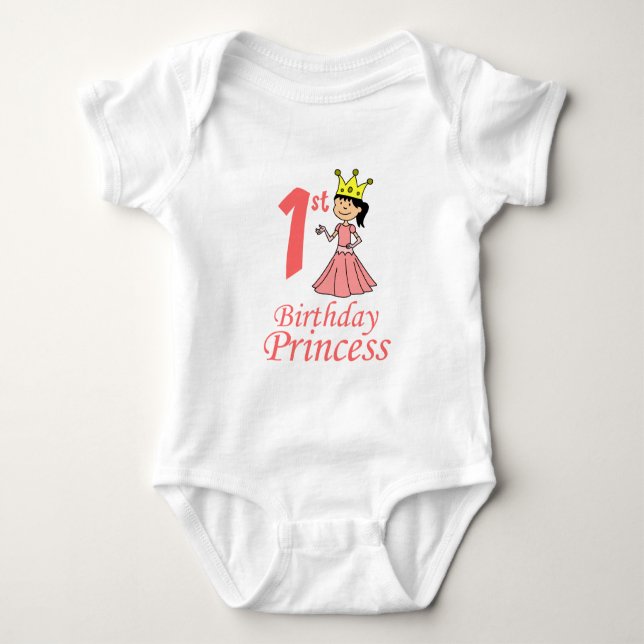 1st Baby Princess Baby Bodysuit (Front)
