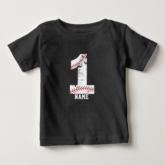 1St baseball birthday t shirt-baseball party shirt (Front)