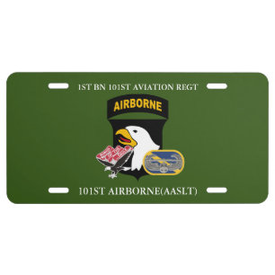 1ST BATTALION 101ST AVIATION REGIMENT 101ST ABN LICENSE PLATE