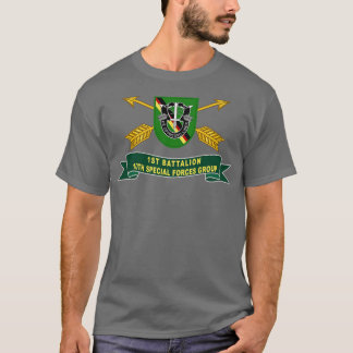 1st Battalion 10th Special s Group 2 Rows Cbo Flas T-Shirt