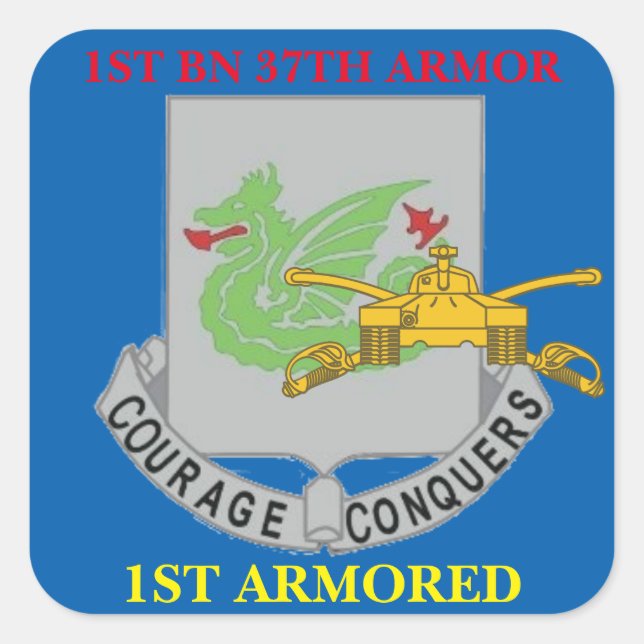 1ST BATTALION 37TH ARMOR 1ST ARMORED STICKERS (Front)