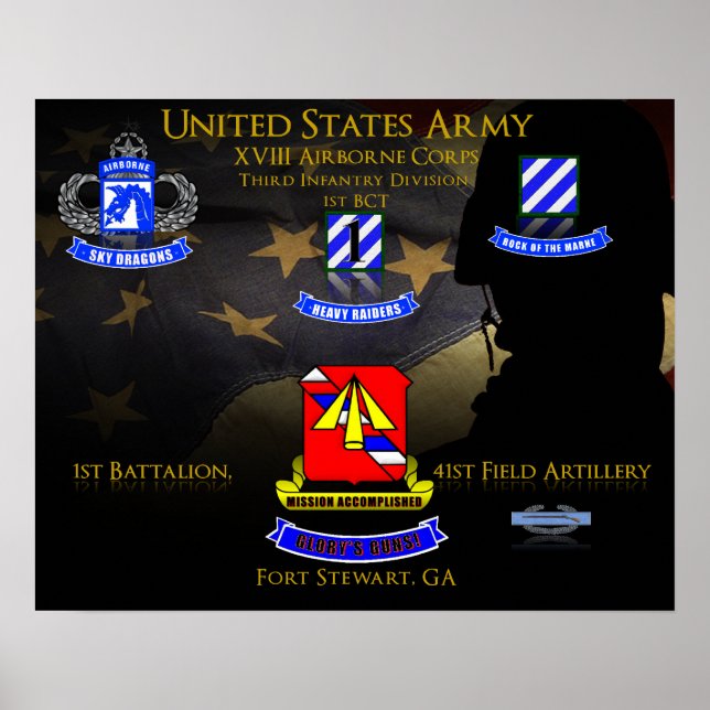 1st Battalion 41st Field Artillery Poster (Front)