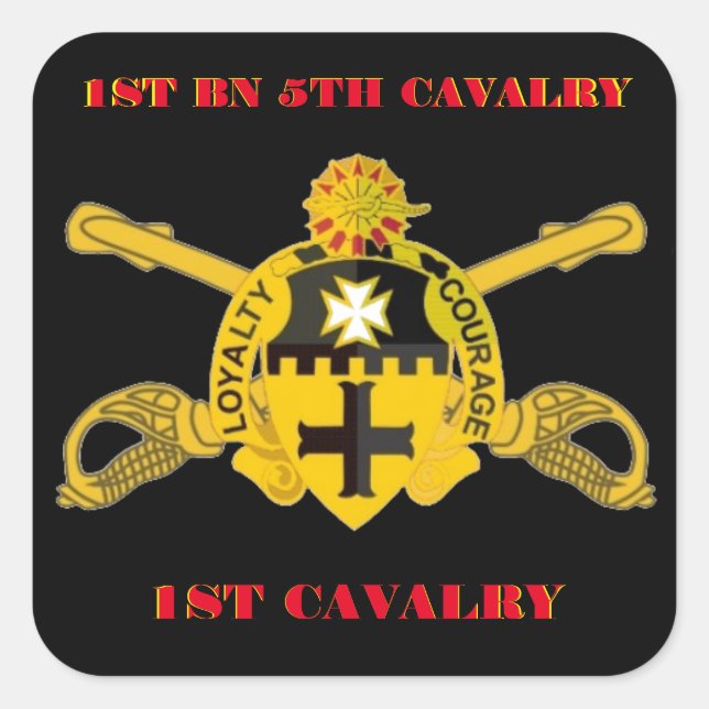 1ST BATTALION 5TH CAVALRY 1ST CAVALRY STICKERS (Front)