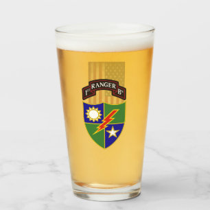 1st Battalion - 75th Ranger Regiment - US Flag - Glass