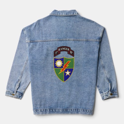 1St Battalion 75Th Ranger Regit  Denim Jacket